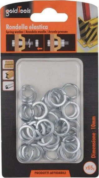 Set Confezione 65gr. Rondelle Elastiche Acciaio Rondella Diametro 10 Mm 90837