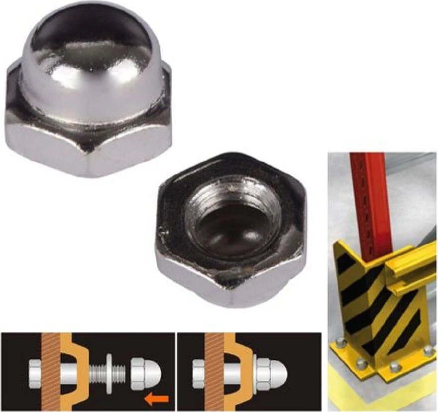 Set 26 Pz Dado Dadi Ciechi Esagonali M6 Serraggio 6mm Per Chiave Esagonale 94918