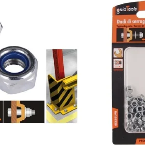 Set 55 Pz Dado Esagonale Dadi Di Serraggio M4 4mm Antiscivolo Bulloni Viti 93338