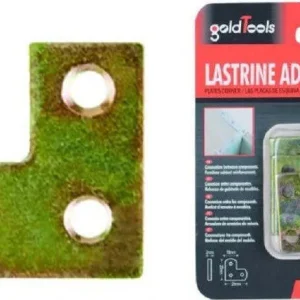 Set 4 Pz Lastrina Lastrine Ad Angolo Forma V 25x16x2mm Con Viti Per Mobili 91226