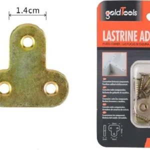 Set 4 Pz Lastrina Lastrine Ad Angolo Forma T 30x14x2mm Con Viti Per Mobili 91222