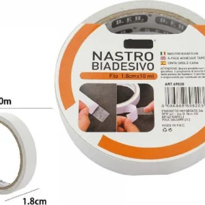 Set 3 Pezzi Nastri Nastro Biadesivo Super Resistente 1.8 Cm X 10 Metri 69820