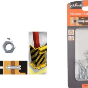 Set 17 Pezzi Viti Vite Testa Croce Piatta 5x20mm Con Dado Esagonale M5 90939