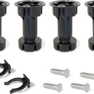 Set Piedini Per Mobili Da Cucina Plastica Con Gancio Mm. 120 H 4 Pz.