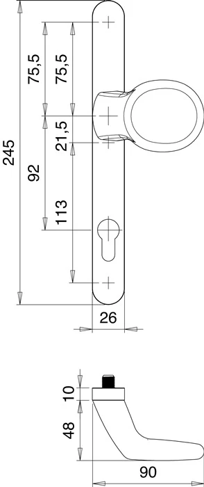 Set di porte con profilo EDI Atlas 1200/K22/2026 alluminio F1 ( 3000200041 )
