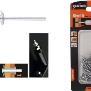 Set 46 Pz Rivetti Rivetto 3.2x9mm Accessori Bricolage Ferramenta Fai Da Te 94950