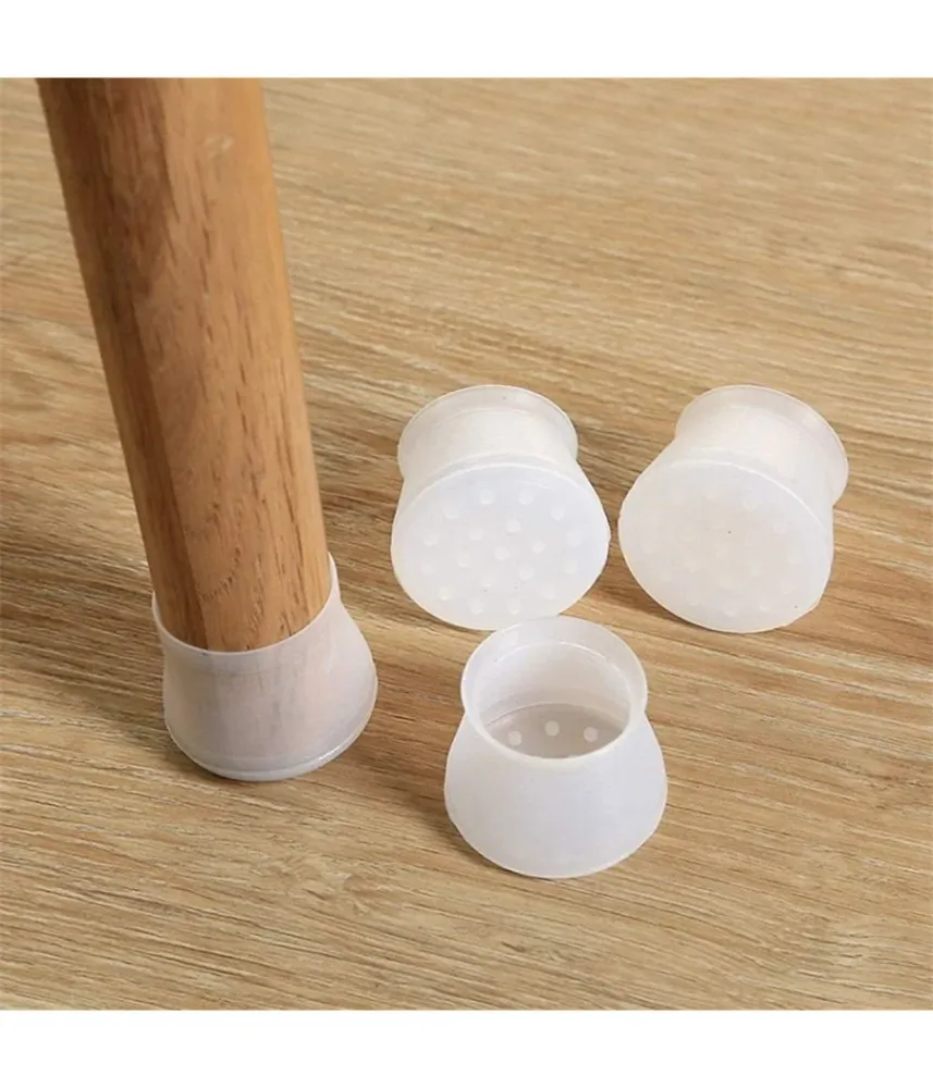 Set 16 Pz Tappi Protezioni Per Gambe Sedia Mobili Tavoli Silicone Con Feltro