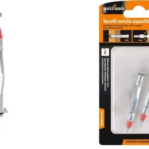 Set 2 Pz Tasselli Metallo Espandibile Viti Ad Espansione Con Punta 8x52 Mm 92862