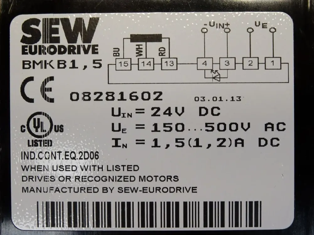 SEW Eurodrive BMKB1,5 08281602 Bremsenansteuerung