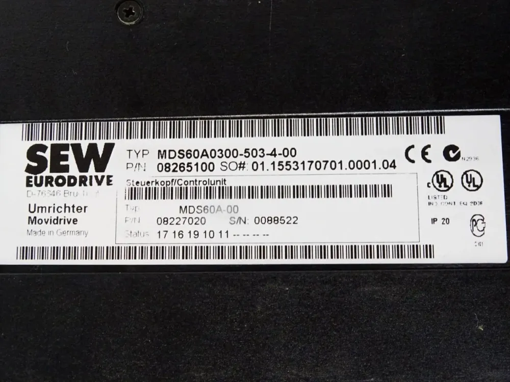 SEW MDx60A0300-503-4-00 08227152 MDS60A0300-503-4-00 08265100 DFI Interbus-S 227 + MDS Encoder /Out/Resolver