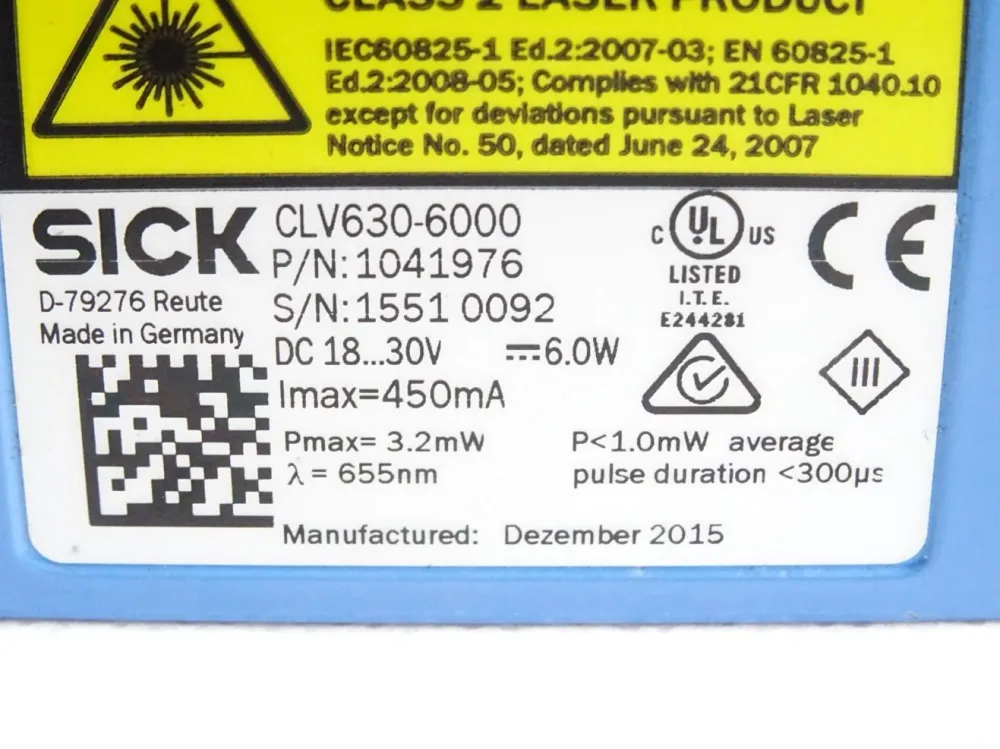 Sick 1041976 CLV630-6000 Barcode-Scannner