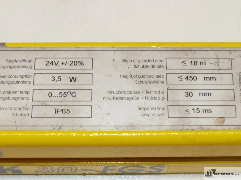Sick FGSS450-21 Sender Lichtvorhang 1012602 Lichtschranke