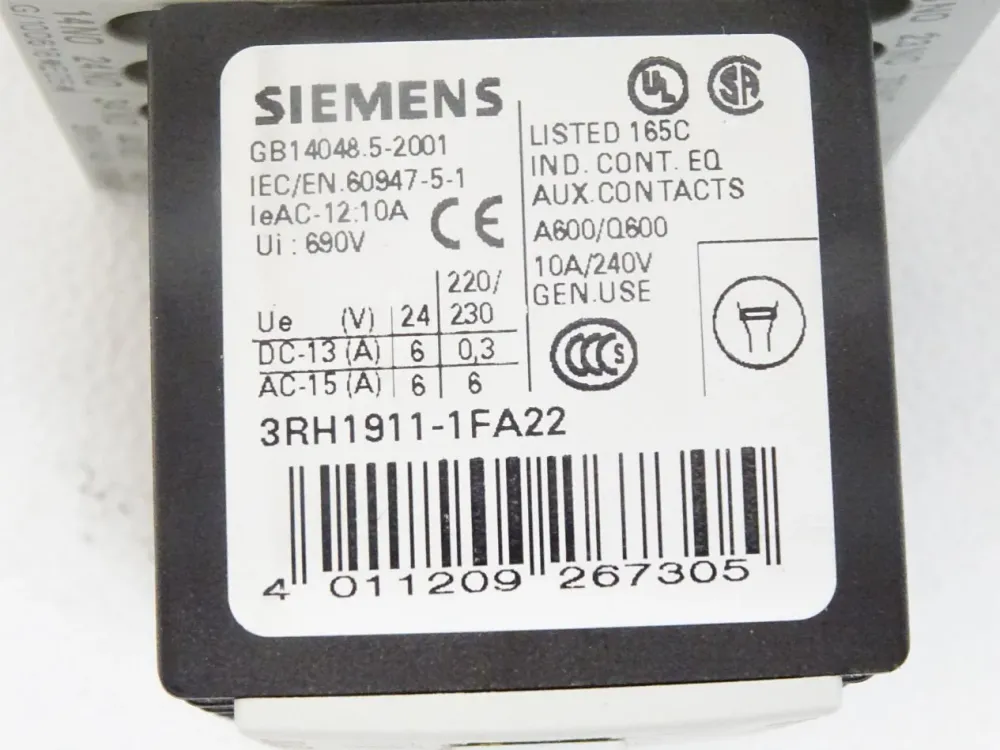 Siemens 3RH1140-1BB40 + 3RH1911-1FA22