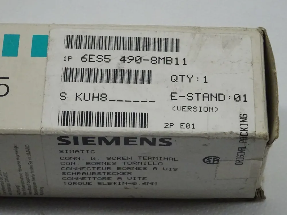 Siemens 6ES5490-8MB11 Schraubstecker S5 6ES5 490-8MB11 E:01 neu-OVP