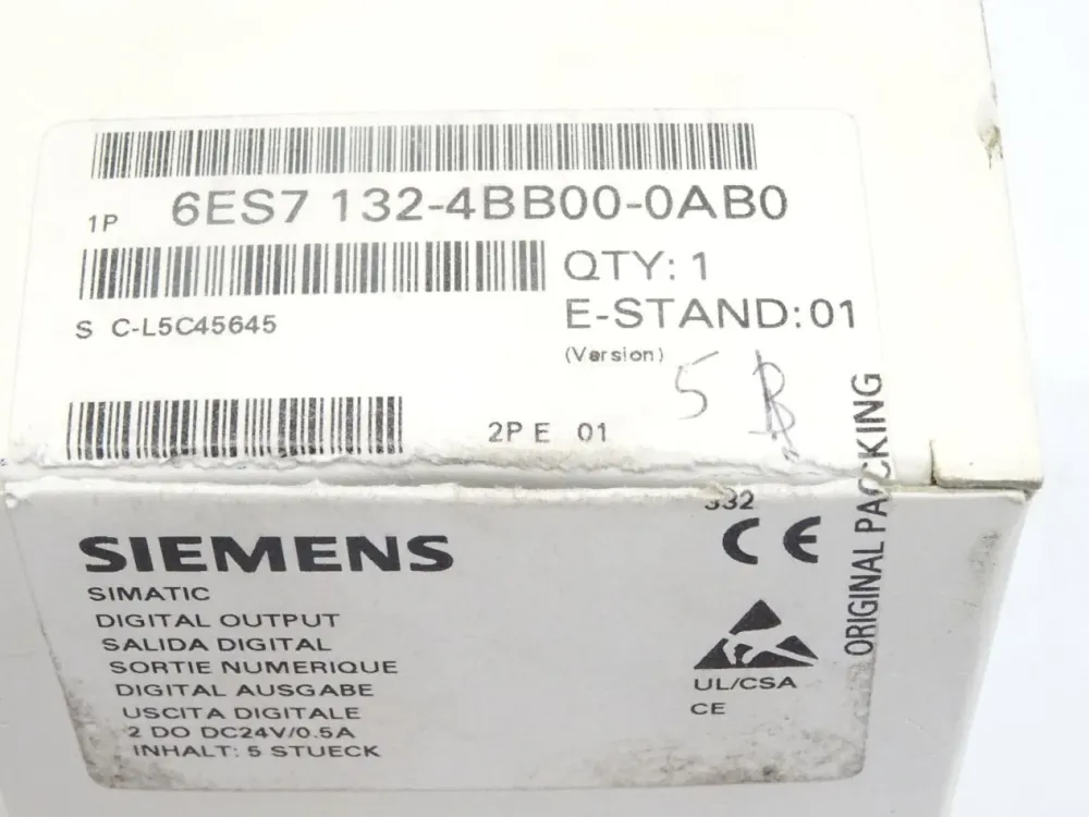 Siemens 6ES7132-4BB00-0AB0 / Inhalt : 5 Stück / Neu OVP