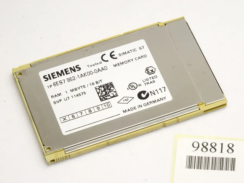 Siemens 6ES7952-1AK00-0AA0 6ES7 952-1AK00-0AA0 Memory Card 1MB