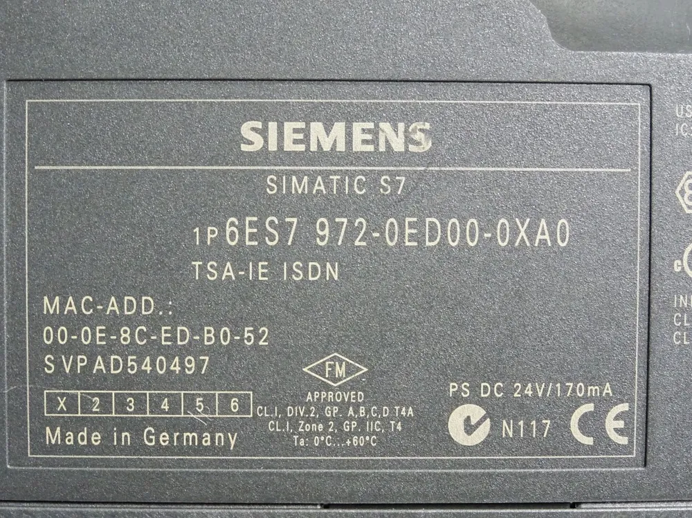 Siemens 6ES7972-0ED00-0XA0 6ES7 972-0ED00-0XA0 TS-Adapter IE ISDN