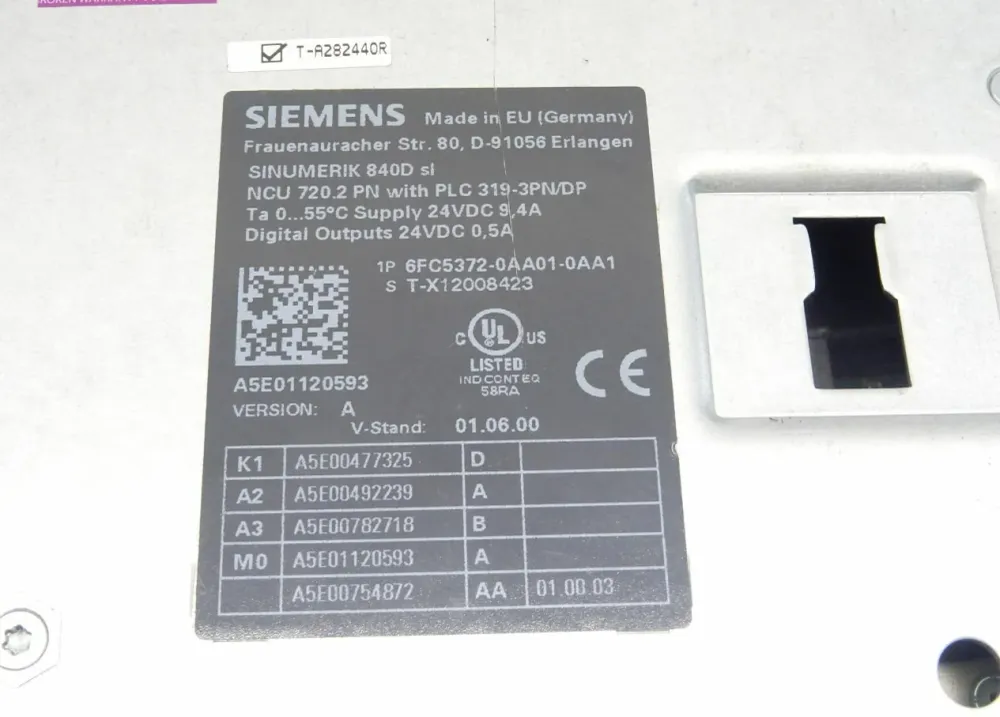 Siemens 6FC5372-0AA01-0AA1 / 6FC5 372-0AA01-0AA1 Sinumerik 840D NCU 720.2PN