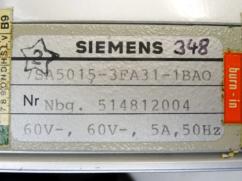Siemens 7SA5015-3FA31-1BA0 / Digitaler Abzweigschutz