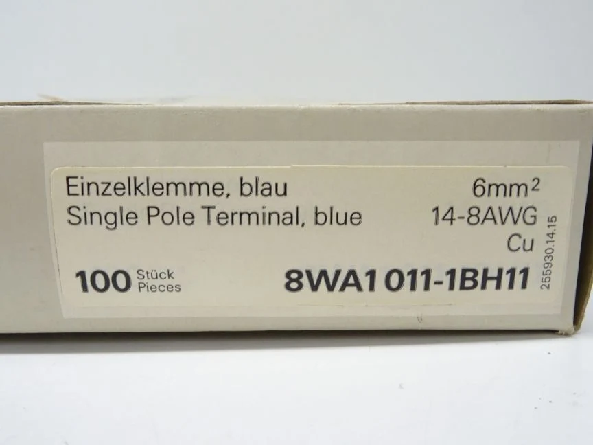 Siemens 1x 8WA1011-1BH11 Einzelklemme blau 8WA1 011-1BH11 neu