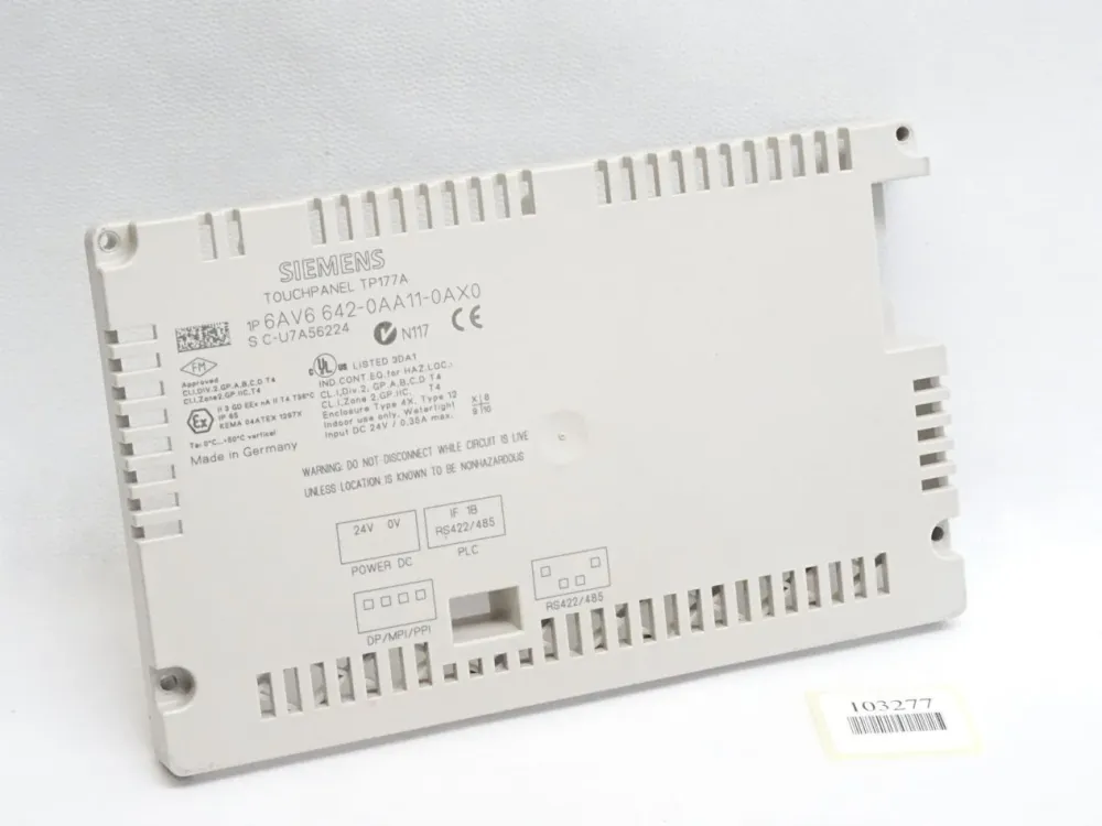 Siemens Backcover Rückschale Panel Touch TP177A 6AV6642-0AA11-0AX0 6AV6 642-0AA11-0AX0