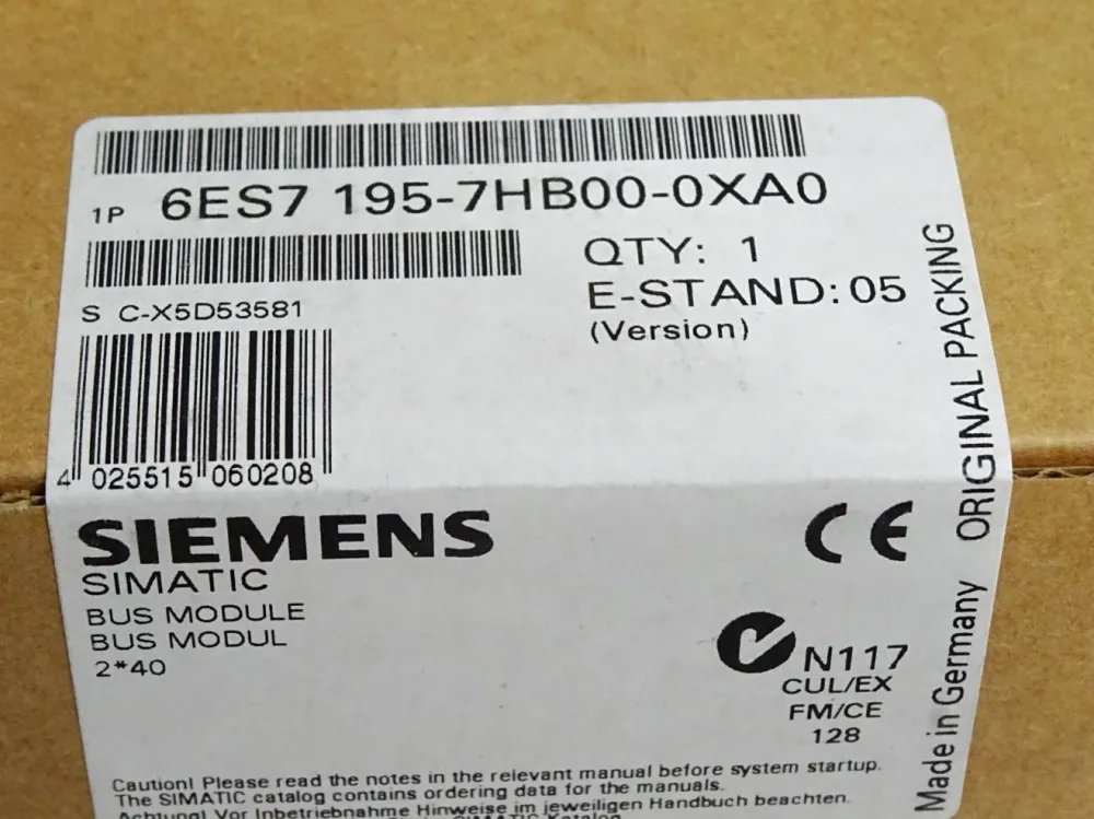 Siemens Bus Modul 6ES7195-7HB00-0XA0 6ES7 195-7HB00-0XA0 / Neu OVP versiegelt