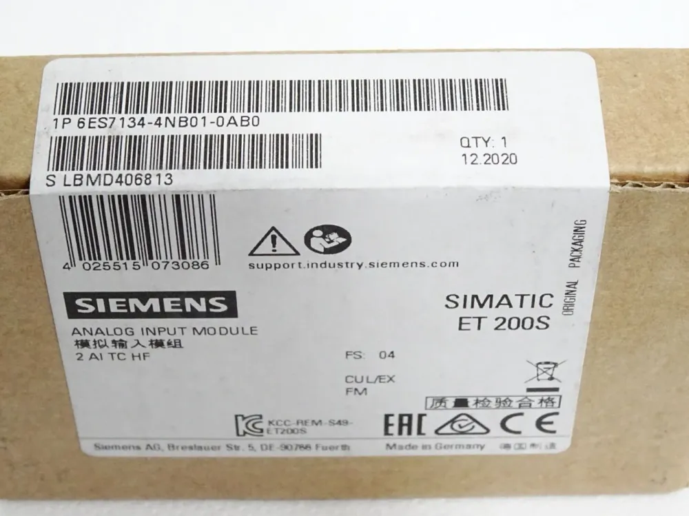 Siemens ET200S AI 6ES7134-4NB01-0AB0 6ES7 134-4NB01-0AB0 / Neu OVP versiegelt