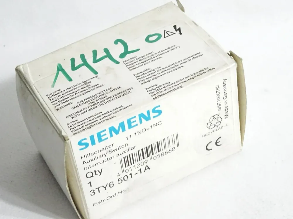 Siemens Hilffschalter 3TY6501-1A / Neu OVP