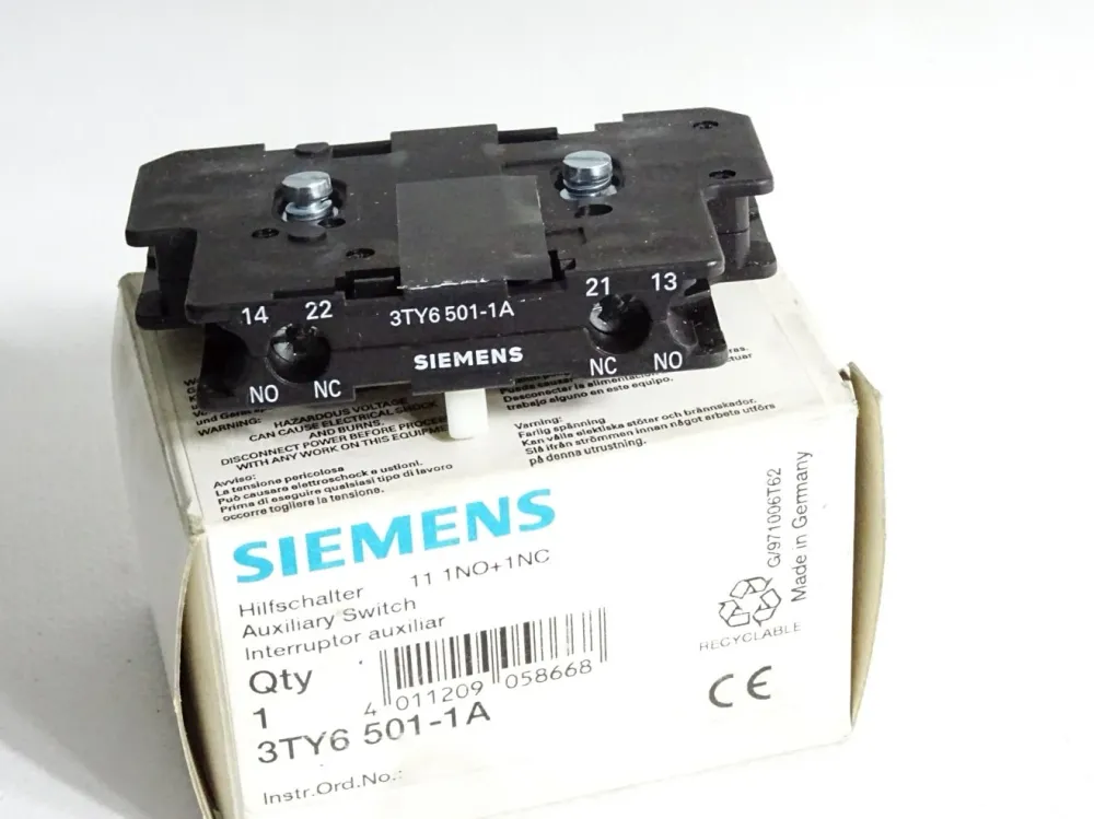 Siemens Hilffschalter 3TY6501-1A / Neu OVP