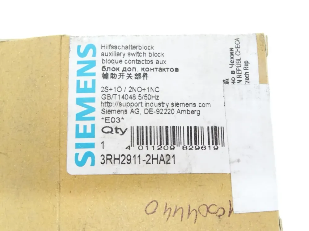 Siemens Hilfsschalterblock / 3RH2911-2HA21 / Neu OVP