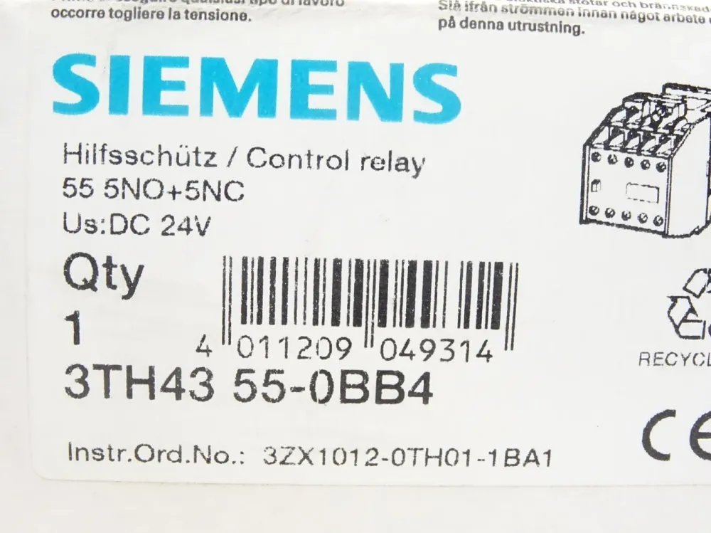 Siemens Hilfsschütz 3TH4355-0BB4 / Neu OVP