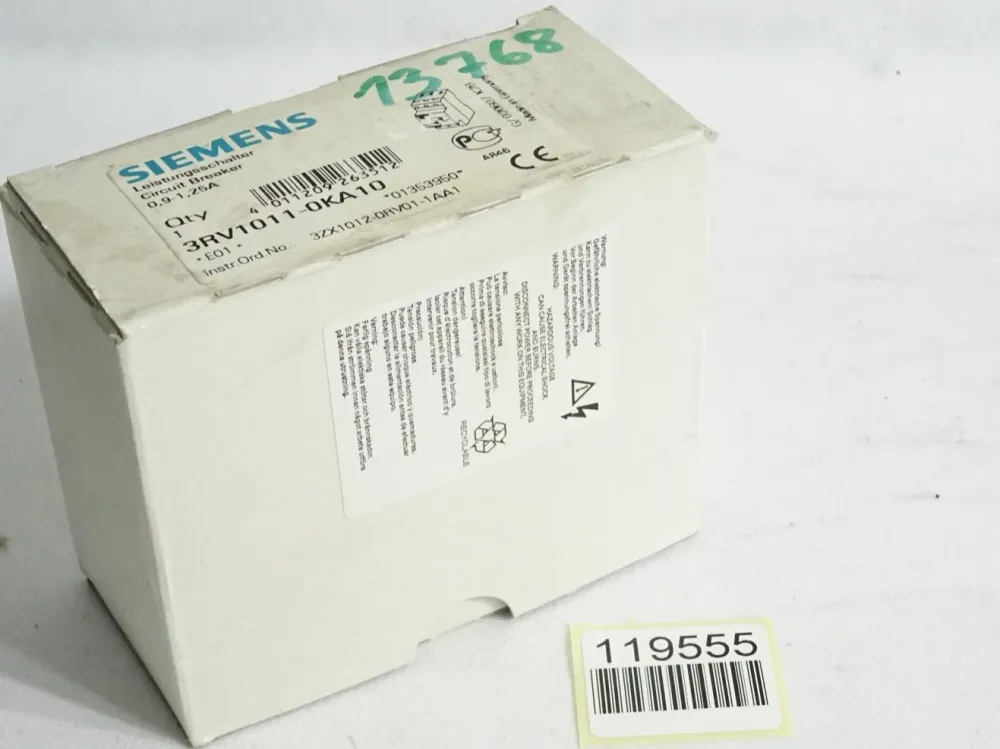Siemens Leistungsschalter 3RV1011-0KA10 / Neu OVP