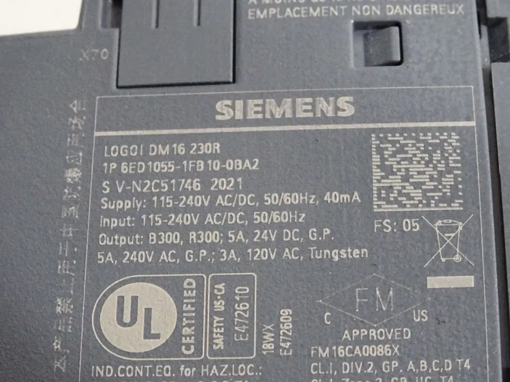 Siemens Logo! DM16 230R 6ED1055-1FB10-0BA2 6ED1 055-1FB10-0BA2