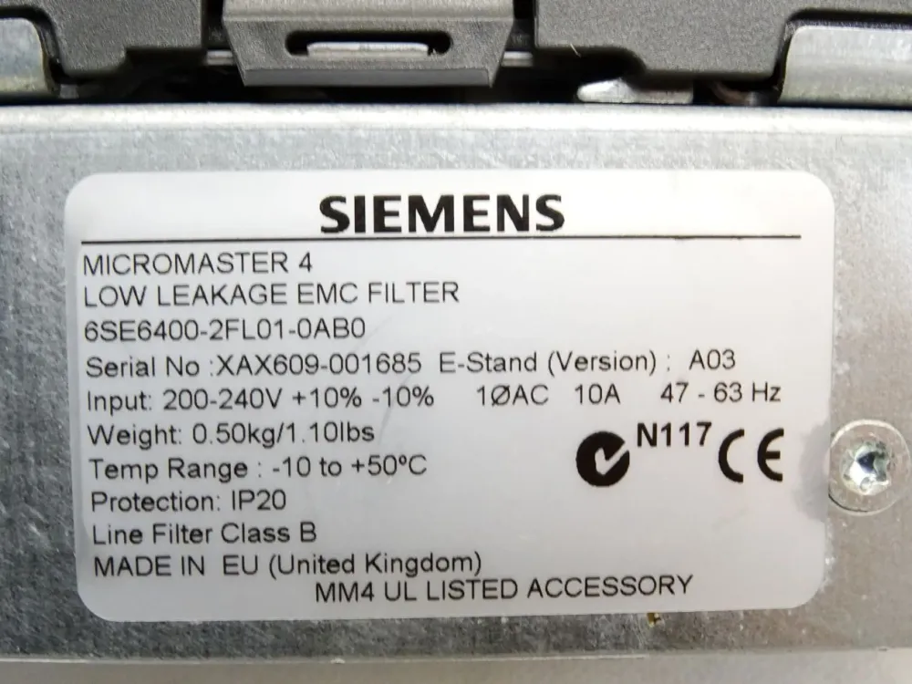 Siemens Micromaster420 6SE6420-2UC12-5AA1 6SE6 420-2UC12-5AA1 6SE6400-2FL01-0AB0 0.25kW