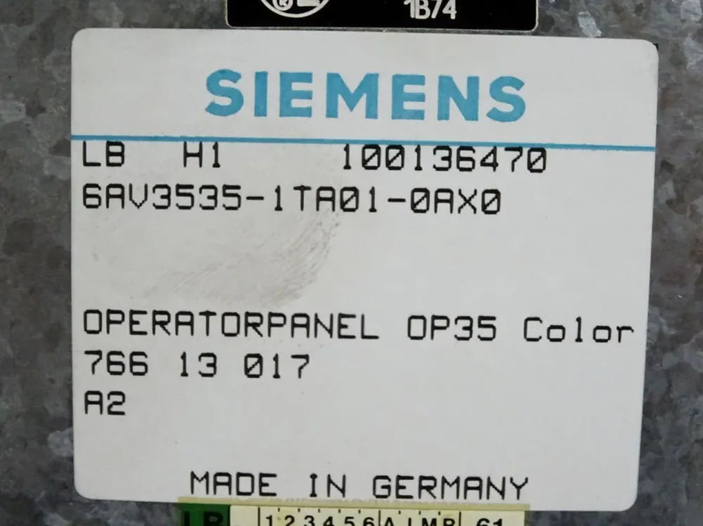 Siemens Panel OP35 Color 6AV3535-1TA01-0AX0 6AV3 535-1TA01-0AX0 - Batterie leer