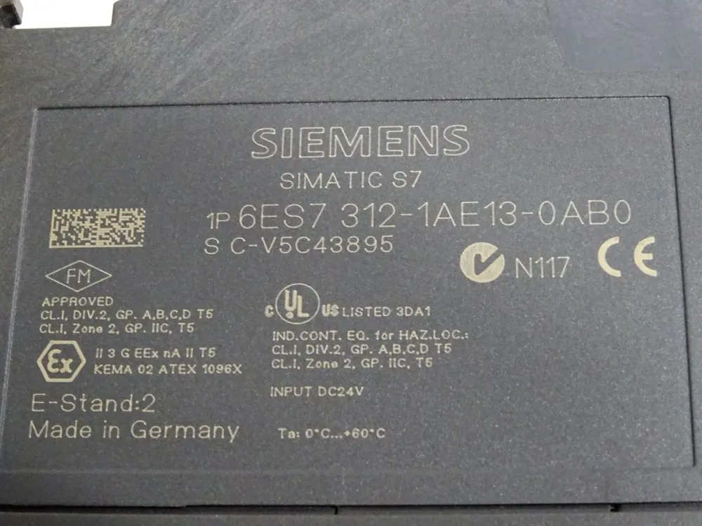 Siemens S7-300 CPU 312 6ES7312-1AE13-0AB0 6ES7 312-1AE13-0AB0