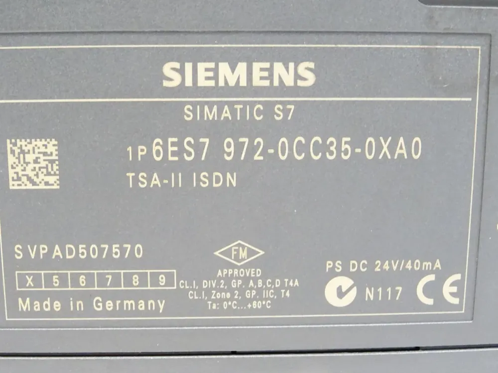 Siemens Simatic TSA-II ISDN 6ES7972-0CC35-0XA0
