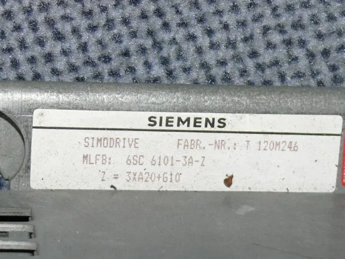 Siemens Simodrive 6SC6101-3A-Z / Z= 3XA20+G10 Rack leer 6SC6 101-3A-Z