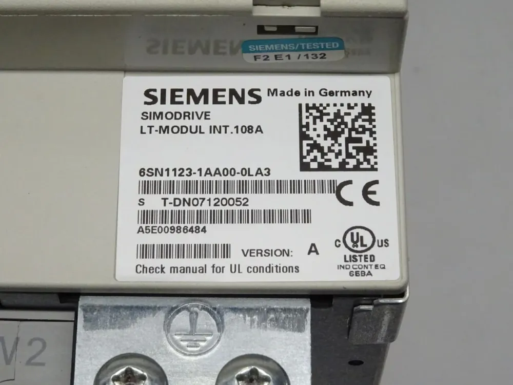 Siemens Simodrive 6SN1123-1AA00-0LA3 LT-Modul INT108A Vers. / NEU
