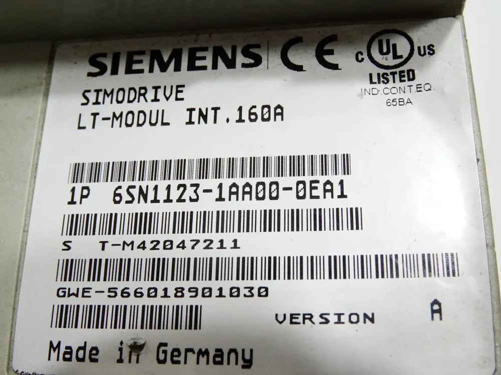 Siemens Simodrive LT-Modul INT.160A 6SN1123-1AA00-0EA1 Version