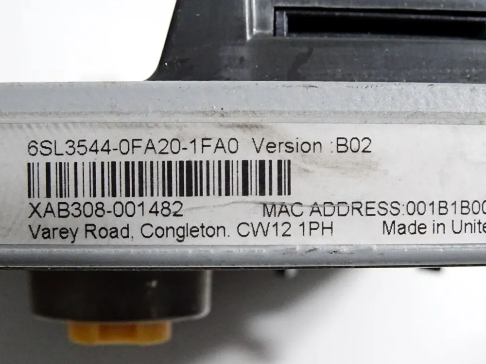 Siemens Sinamics G120D Control Unit CU240D-2 PN 6SL3544-0FA20-1FA0 Version B02