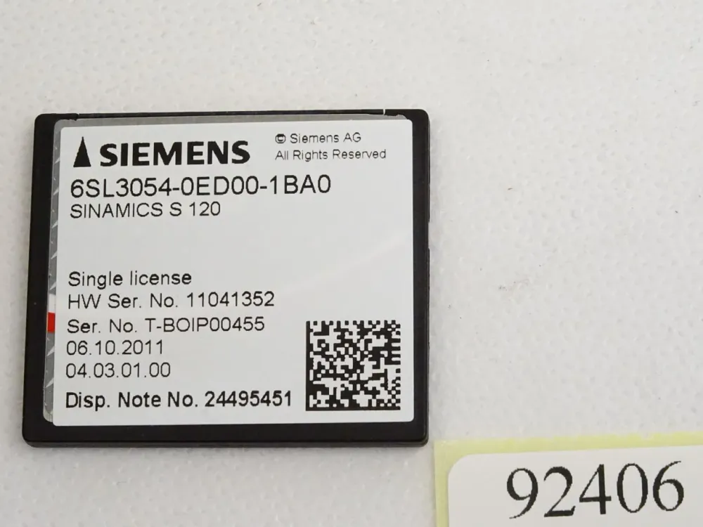 Siemens Sinamics S120 CompactFlash 6SL3054-0ED00-1BA0