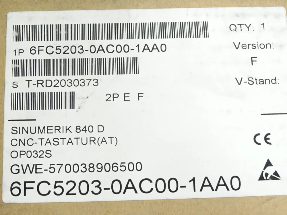 Siemens Sinumerik 840D Tastatur 6FC5203-0AC00-1AA0 / Neu OVP