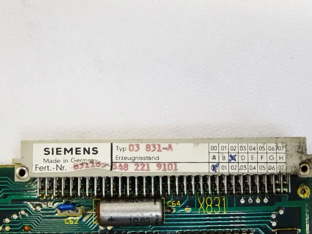 Siemens Sinumerik Platine 03831- 5482219101.00 E:C