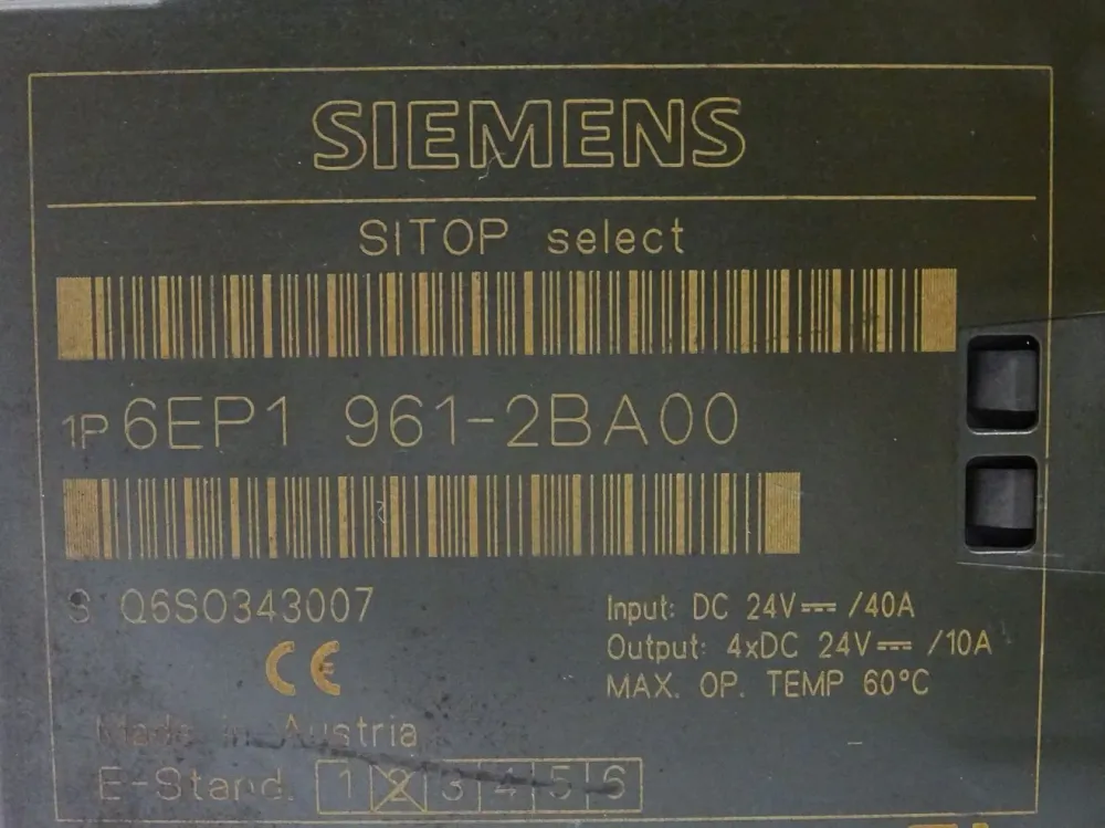 Siemens Sitop Select 6EP1961-2BA00 / 6EP1 961-2BA00 E:2