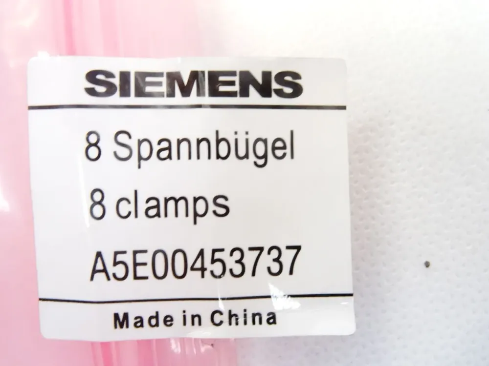Siemens Spannbügel A5E00453737 / Inhalt : 8 Stück / Neu