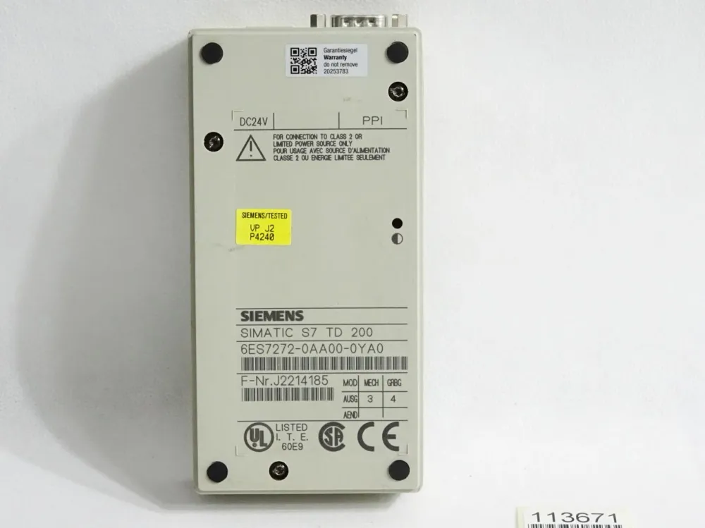 Siemens S7 TD200 6ES7272-0AA00-0YA0 6ES7 272-0AA00-0YA0