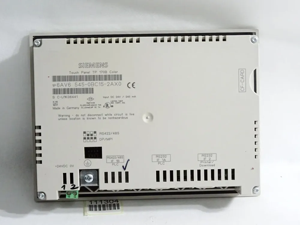 Siemens Touch Panel TP170B Color 6AV6545-0BC15-2AX0 6AV6 545-0BC15-2AX0