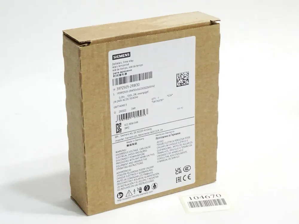 Siemens Zeitrelais 3RP2505-2RW30 / Neu OVP