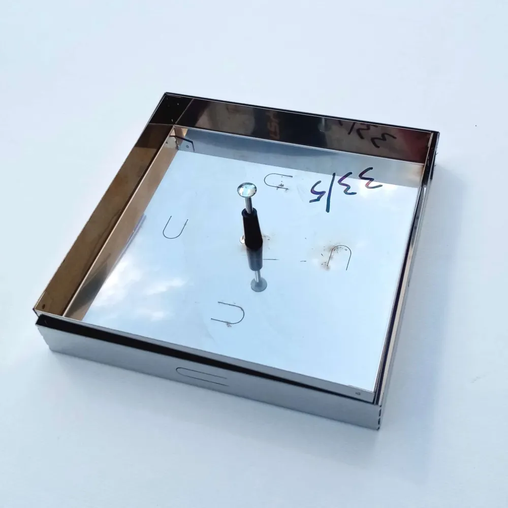 Sigillo 630 x 630 x H 80mm chiusino di acciaio inox leggero da riempimento